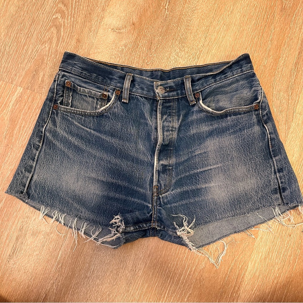 501 vintage denim shorts levi's w33